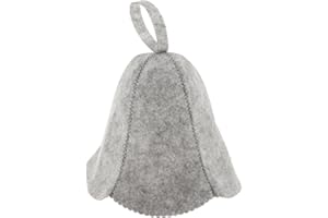 Nobranded Chapeau de Sauna en Feutre de Laine, Hat de Laine pour Homme et Femme, Casquette de Bien-être Bonnet de Sauna, Convient pour Spa - Gris