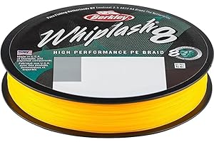 Berkley Whiplash 8 Braided Fishing Line - 100% Dyneema 8 Strand Braid for Saltwater and Freshwater Fishing