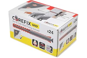 METEX ONLINE LTD Corefix PLUS30 - Fijación para yeso de alta resistencia, probado para 250 kg, 24 cajas de comercio