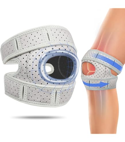 Lot De 2 Genouillères MTLHBCG Wellness – Réglables, Respirantes, Compression Légère 15-20 MmHg, Idéales Course Et Sport !