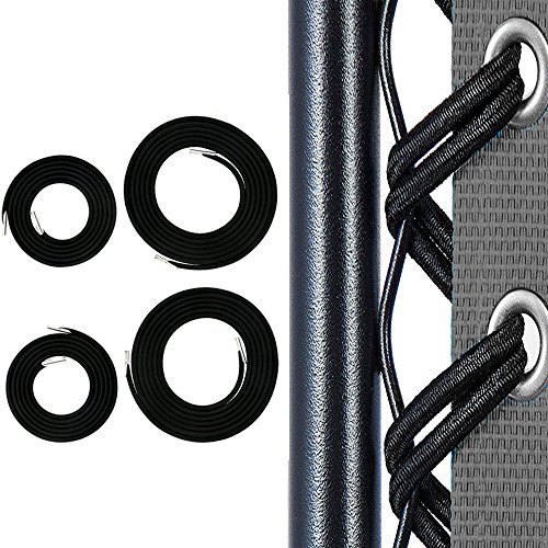 Centtechi 4 Pezzi Elastici Corda per Zero Gravity Chair Universale Cordini di Ricambio per Sedie Pieghevoli, Sedia Relax, Sedia Lunga da Giardino Inclinabile - Nero