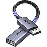 UGREEN 8K DisplayPort to HDMI Adapter Unidirectional 8K 60Hz 4K 240Hz 20cm | DP Male to HDMI Female Converter 8K 60Hz 4K 240H