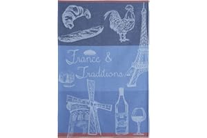 Coucke Paño de Cocina de algodón con Estampado de Francia y tradición, 50 x 75 cm