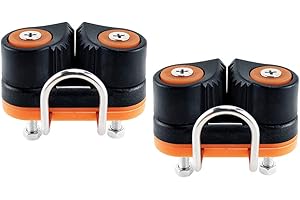 Shiwaki 2 Pcs 2 Rangées Voilier Came Taquet Entrée Rapide Taquet Coinceur Kayak Ancre Taquet Coinceur