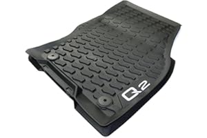 Audi 81B061501041 oryginalne gumowe dywaniki Q2, na każdą pogodę, czarne