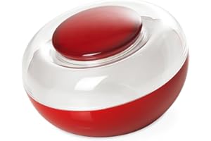 Omada Design Biscottiera da 270 cl, Porta Biscotti Colorato con Coperchio Ermetico, Lavabile in Lavastoviglie, Made in Italy, linea Movida, Rosso