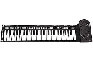 Tongdejing Piano Roll-up à 49 touches, clavier électrique pliable portable clavier pliable flexible pour débutants et enfants