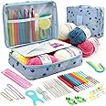Tazweeq 59Pcs DIY Colorful Crochet Hooks Set With Storage Bag, Weaving Knitting Needles, Art Craft Sewing Crochet Supplies