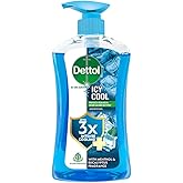 Dettol Icy Cool Body Wash and Shower Gel Pump for Men | Goodness of Salicylic Acid | Menthol Freshness | 500ml