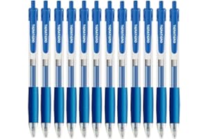 tigratigro 12 sztuk długopisów kulkowych, 0,5 mm, do biura i szkoły, wysokiej jakości długopis żelowy, szybkoschnący, niebieski