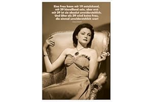 GUTSCH VERLAG Postkarte mit Coco Chanel Zitat - Humorvolle Karte für Frauen im Vintage-Stil. Elegante Dame, Weisheit über Alter & Schönheit, ideal als Geburtstagsgeschenk oder für besondere Anlässe. Retro Charme.