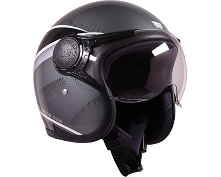 Royal Enfield MLG Jet Sonic Open FACE Helmet | Made Like A Gun- ISI & DOT Certified | ABS GI | High Impact Grade Thermoplastic & High Density EPS Line