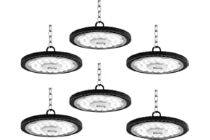 TOOBETTP 6pcs UFO LED 200W, Foco LED de Exterior 200W Naves Industriales LED, 20000LM UFO LED Taller Lámpara, IP65 Impermeable LED Foco Interior 6500K LED Iluminación de Almacén con Blanco frío Para Garaje