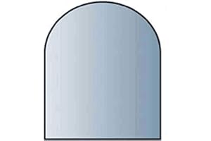 JORBO Glasbodenplatte 8 mm Stärke, 120 x 130 cm, Halbrund 21.02.886.2 Glasplatte Funkenschutz Platte Kamin Ofen Kaminöfen Lienbacher Vorlegeplatte Bodenplatte ESG Sicherheitsglas