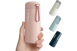 Exllena Botella Térmica Pequeña 250ml – Mini Botella de Acero Inoxidable sin BPA, Aislamiento Térmico 4-6 Horas con Diseño Portátil y Hermético (Rosa)