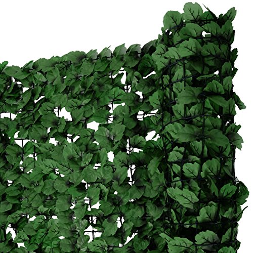 Sichtschutz Windschutz Verkleidung für Balkon Terrasse Zaun ~ Blatt dunkel 300 x 100 cm - 3