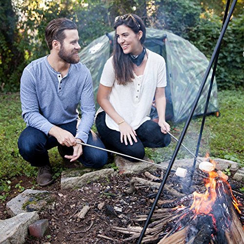 Rightwell 8 Stücke Marschmallow Röstgabeln/Grill Spieße Gabeln Teleskopspieße/Teleskopisch Spieße für Kinder,10-32 Inch(25-80cm),Holz und Stahl - 9