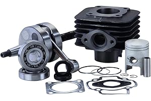 CITOMERX Crankshaft Cylinder Piston Set Compatible with Typhoon Sfera Gilera Storm Ice Piaggio TPH NRG