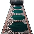 Kabir Rugs Janamaz Rolls for Masjid (Mosque) Prayer Carpet Any Religious Houses & Gallery Runner Carpet 4 x 84 Feet Color Green