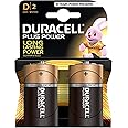 Duracell Plus Power Type D Alkaline Batteries, Pack Of 2, 32024