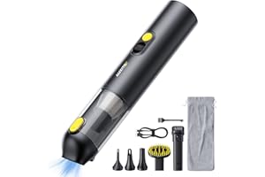 AUXITO Aspirateur à Main,Aspirateur Voiture Puissant sans Fil,24000pa,30 Minutes d'autonomie,4 en 1 Aspirateur De Voiture avec Brosse pour Animaux,Mini Aspirateur pour Voiture,Maison,Bureau,Cuisine