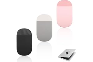 Gosknor 3 Stück Universal-Klebe-Maustaschen, Wiederverwendbarer Klebe-Maushalter Schmaler Maushalter Selbstklebende Maustasche für Computer Laptop Aufbewahrungstasche Büroangestellter