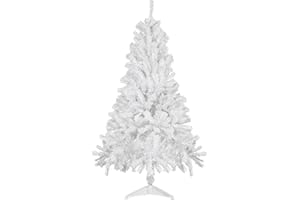‎CCLIFE CCLIFE Künstlicher Weihnachtsbaum Nordmanntanne, 150cm, 380 Astspitzen, Tannenbaum Klein, Spritzguss, Weiß, Cushhom