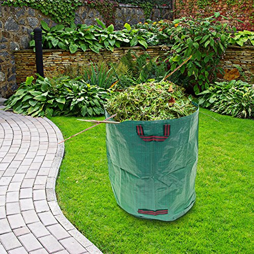 4 teiliges Garten Set, 3 Gartensäcke für Laub und Unkraut, 272 L, faltbar, Unkrautstecher langer Griff, Auswurf-Mechanismus - 2