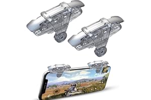Ozkak Gatillos para Call of Duty PUBG Movil, Controlador de Juego móvil Universal L1R1 Gamepad Joystick de Disparo y apuntar, Transparente
