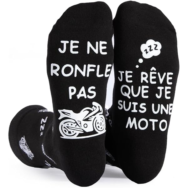 Chaussettes Humour Homme – Messages Drôles « Je Ne Dors Pas... », Taille 43-46, Antidérapantes, Coton, Cadeau Fête Des Pères, Anniversaire