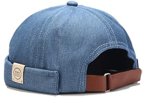 YAMEE Docker Bonnet Homme bob Femme Bonnet Casquette Homme Docker Chapeau Marin Homme Casquette Docker Hat Casquette sans Visiere bob Docker