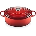 Le Creuset Signature Enamelled Cast Iron Oval Casserole Dish With Lid, 31 cm, 6.3 Litre, Cerise, 21178310602430