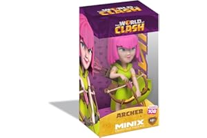 MINIX Bandai Figura de colección 12 cm, World of Clash, Arquera, Coleccionables para Exhibición, Idea de Regalo, Juguetes para Niños y Adultos, Fans De Videojuegos (MN19205)