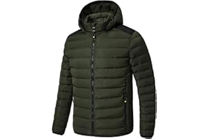TONY BACKER Giubbotto Invernale Uomo Antivento con Cappuccio Rimovibile Regolabile e Tasche Interne ed Esterne Caldo Morbido Resistente L1202