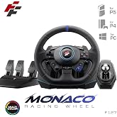 FlashFire F127 Monaco Yarış Direksiyonu Seti, P4, P5 ve PC Uyumlu, Hall Sens&ouml;rl&uuml;, 270&deg;/900&deg; D&ouml;n&uuml;ş, 3 Pedal, 6+R Vites, RGB