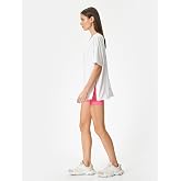 Back Printed Sports T-Shirt Short Sleeve Bicycle Collar With Slit Sides