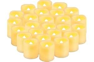 CANDLE IDEA 36 sztuk migoczących świec LED na baterie, bezpłomieniowe, wotywne, elektryczne, sztuczne świece na ślub, święta, imprezę, Halloween i dekoracje świąteczne (ciepła biel)