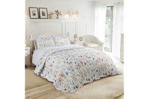 Emma Barclay Spring - Quilted Patchwork Bedspread Set - Double