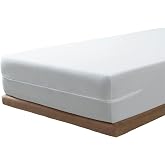 SAVEL - Elastic Cotton Mattress Cover 90 x 190/200 cm | Mattress Cover with Zip | Breathable and Adjustable Mattress Protecto
