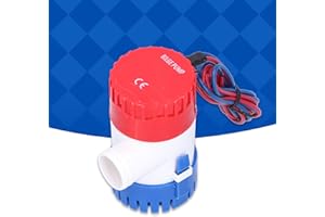 MARHYNCHUS Pompa di sentina silenziosa, 12 V/24 V, 350/500/750/1100 GPH, interruttore semiautomatico, piccola pompa sommersa elettrica per scaricare corrente (24 V-1100 GPH), brand