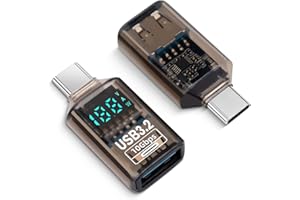 SEMINER Adattatore da USB a USB C (Confezione da 2), Convertitore Tipo C Maschio a A 3.2 Femmina, Thunderbolt 3 OTG per MacBook, Samsung e Altri Dispositivi Tipo-C