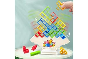 LUXTE Tetra Tower Balance Game Toys, Swing Stack High Child Toy, Kids Boys Girls DIY Assembling Versatile Toy Board Table Games Stacking Blocks Puzzle Assembly Bricks Gift,48PCS (NOETO-90878)
