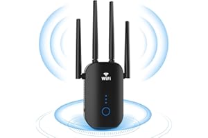 DABAUR Repetidor WiFi 1200Mbps Amplificador Señal WiFi Dual Banda Extensor de Red WiFi con OLED Pantalla,5.8GHz&2.4GHz WiFi Range Extender con 5 Modo,Wireless Signal Booster Compatible con Módem