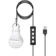 SANTOW USB LED Light, Camping Light with Dimming and Color Switch, 3 Lighting Modes and 10 Brightness Levels – Portable USB Light for Tent Light, Camping, Garden – 6.2ft Cable