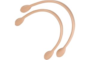 Tyenaza Asas de Cuero para Bolsos, Correas de Cuero Genuino para Accesorios de Mano DIY con Hilo Negro marrón Opcional(De Color Crema)