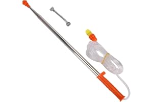 NATUDECO Telescopic Stainless Steel Sprayer Extension Rod Extension Spray Rod with Nozzle Wide Range of Irrigation for Fruit Tree Sterilization