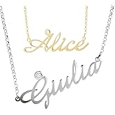 Collana con nome o parola in argento e strass | Made in Italy | - Jewels | Produzione Gioielleria in Argento 925 | Made in Italy