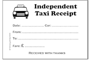 XXION™ PRINT Independent Taxi or Minicab Driver Fare Receipt Pads (10 Pads) - in Stock - Free Fast Delivery