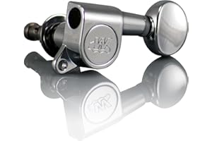 Wilkinson Tuners/Machine Heads Chrome Right Handed WJ05 EZ-LOK (Set of 6) for Stratocaster, Telecaster, Jackson, Ibanez, BC Rich, Schecter, Electric Guitar (Right Handed, Chrome)