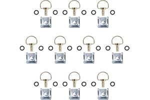 Oldbones Lot de 10 fixations de moto à dégagement rapide - Anneau en D de type C, 14 mm (doré)